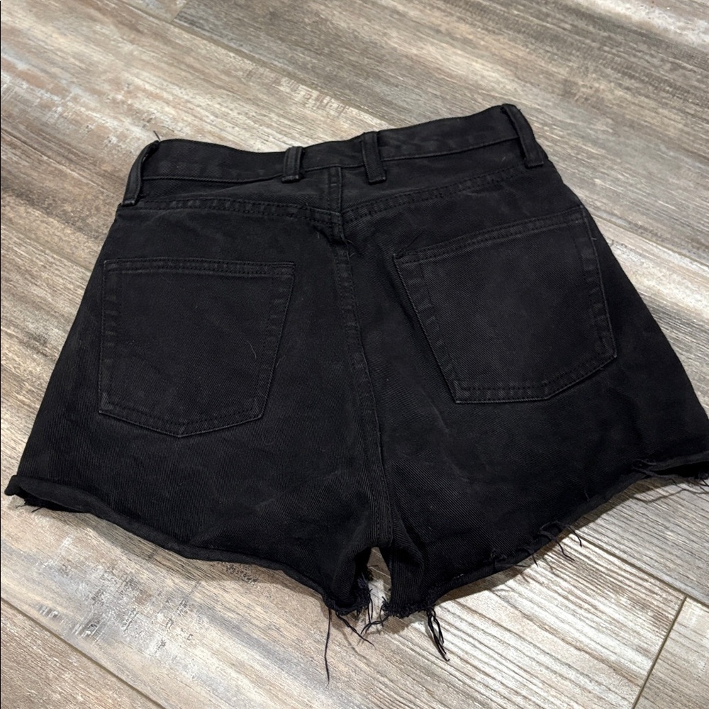 Brandy Melville John Galt Black Denim Cutoff Jean Shorts sz S - Picture 6 of 7